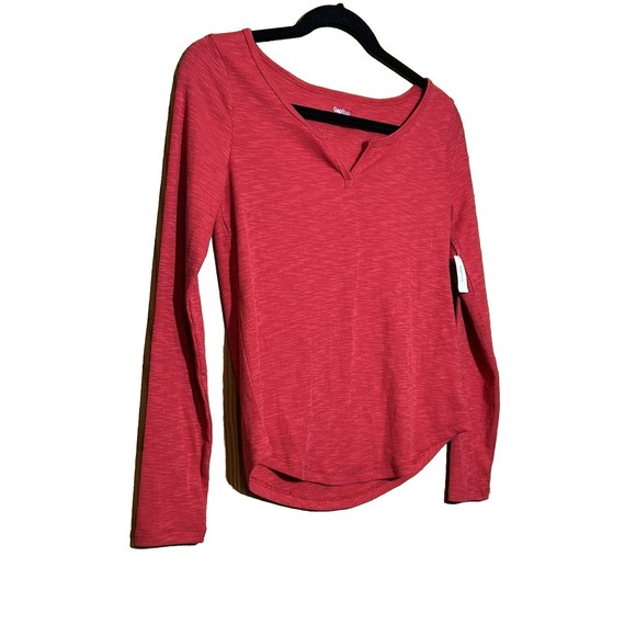 Gap Body Long Sleeve XS Red Top Shirt Tunic NWT Org $29 - Picture 2 of 6